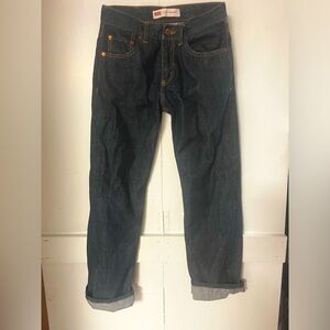 LEVI 514 straight jeans dark wash Womens size 28